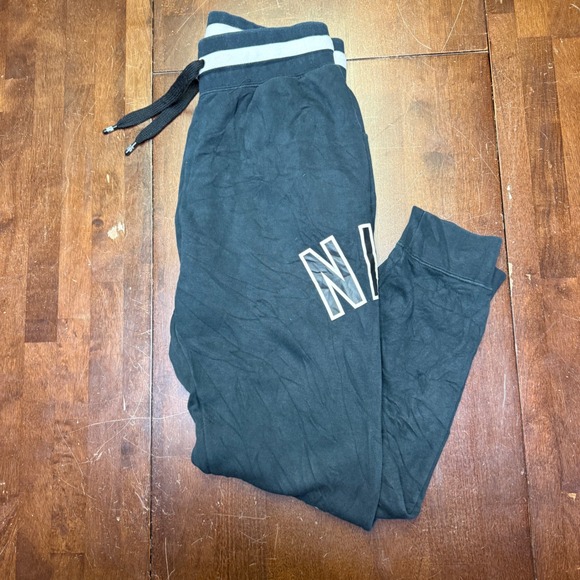 Nike Air Men Black Jogger Sweatpants Fleece‎ Lined Size Medium 30x30 - Picture 8 of 10